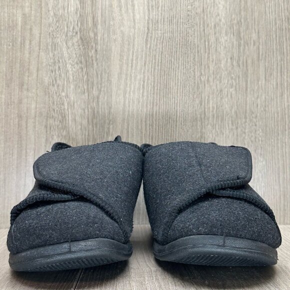 Lesvago Shoes Mens Size 10 Diabetic Slipper Adjustable Slip On Comfort Black - Picture 2 of 12